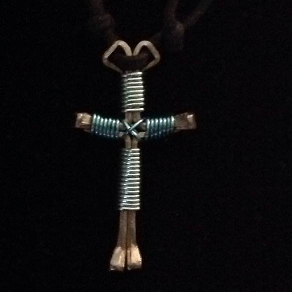 Handmade cross on leather cord BOGO FREE 💥 - Picture 5 of 5